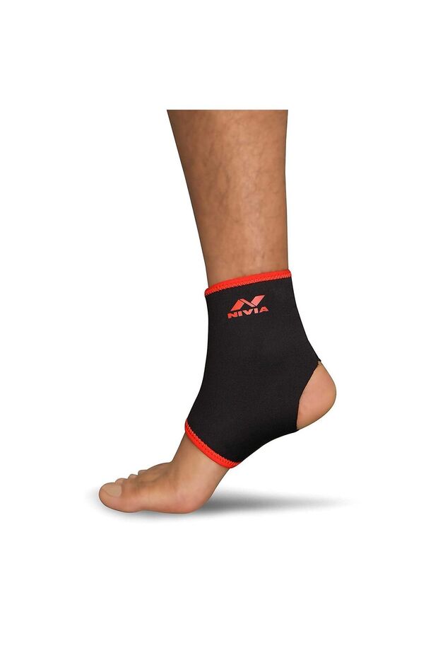 Orthopedic Slip-in Ankle Support (Black/Red, Size - Large) | Material - Neoprene