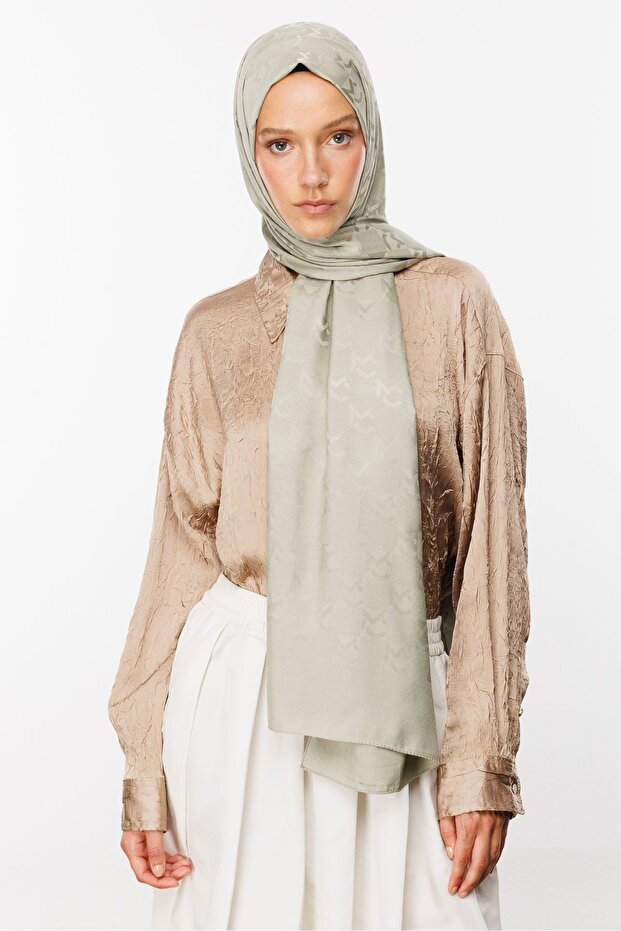 Ada Tea Mc Pattern Jacquard Shawl - 1