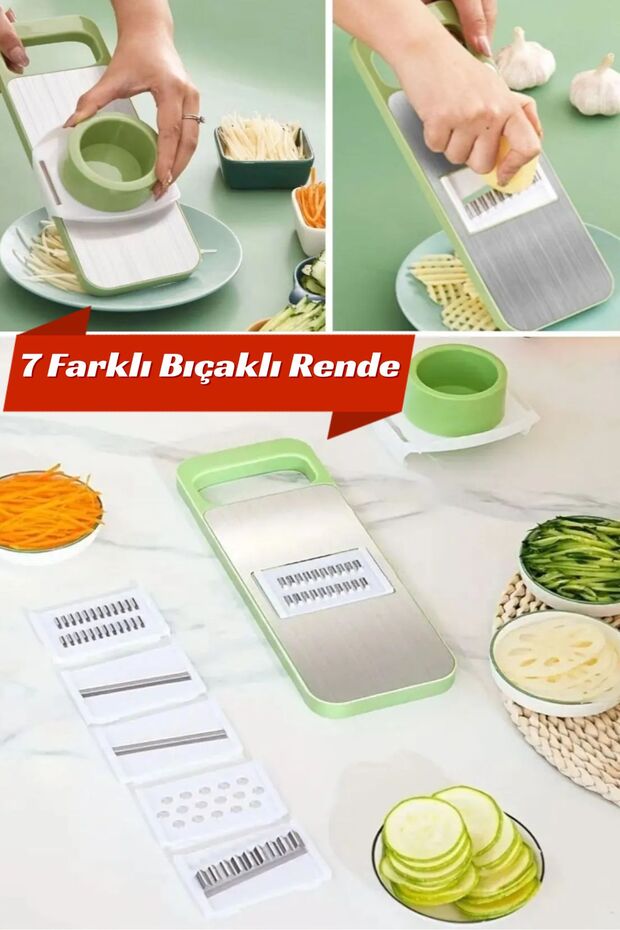 7 Different Blades Chopper Sharp Practical Kitchen Grater Chopper