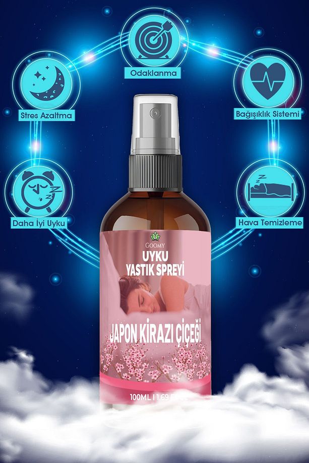Uyku ve Yastık Spreyi; Derin ve Rahat Uyku için JaponKirazÇiçeği kokulu aromaterapi sprey 100 ml - 3