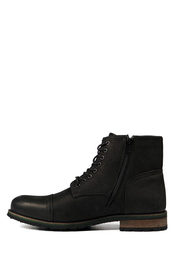 Merdane Boot Hakiki Deri Siyah Pera Outdoor Erkek Bot - 4
