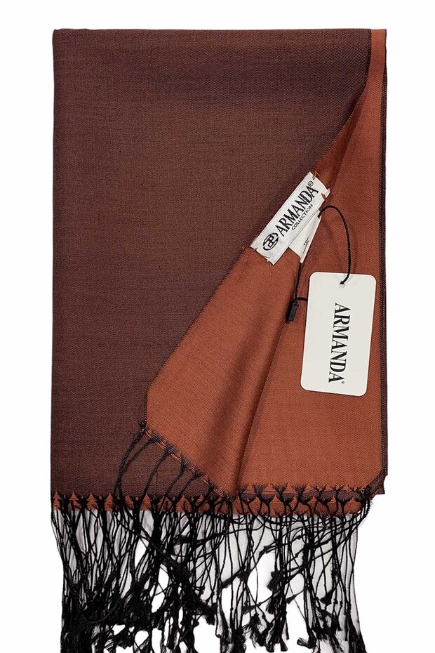 İpek Şal - Siyah Kiremit - 1