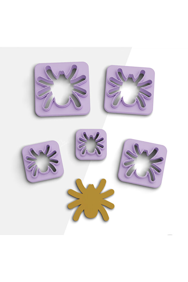 Spider Polymer Clay Cutting Mold, Earring Mold, Jewelry Mold, Ceramic Mold, 5 Sizes, No: 639