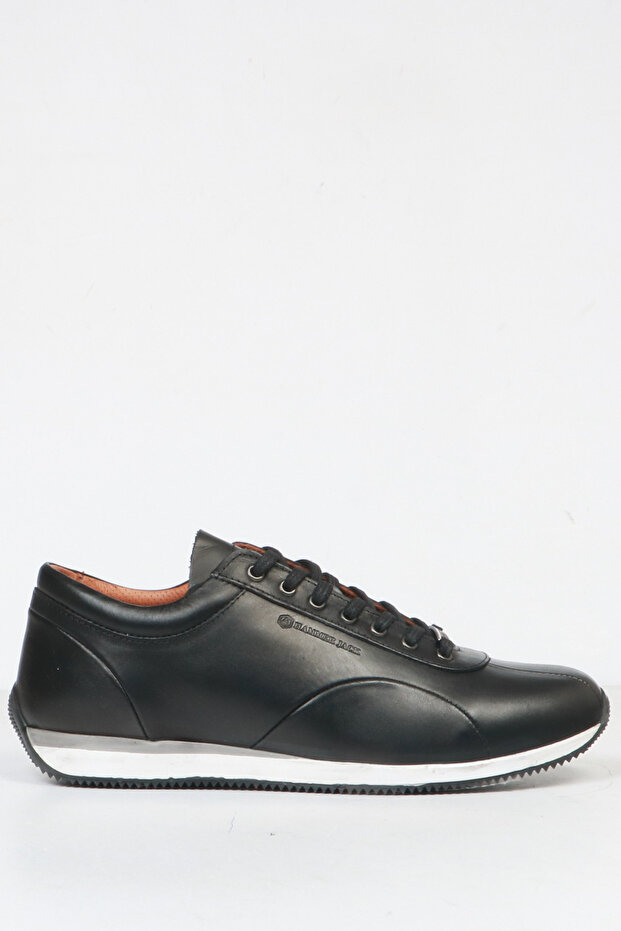 Semarj Genuine Leather Black Men's Casual Shoes