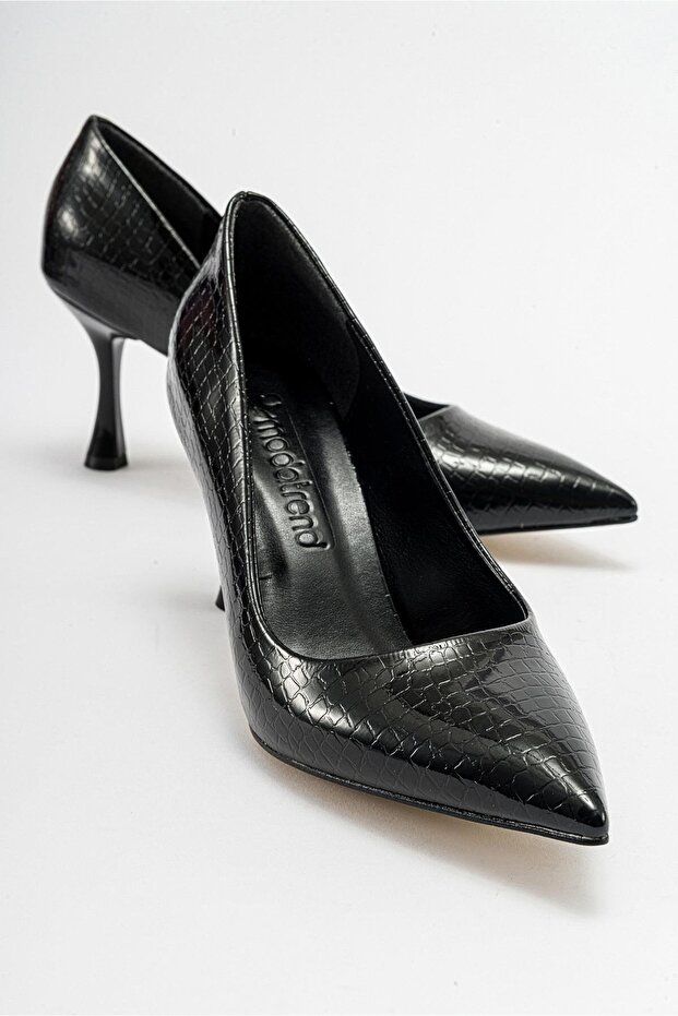 Women's Stiletto Shoes BLACK CROCO