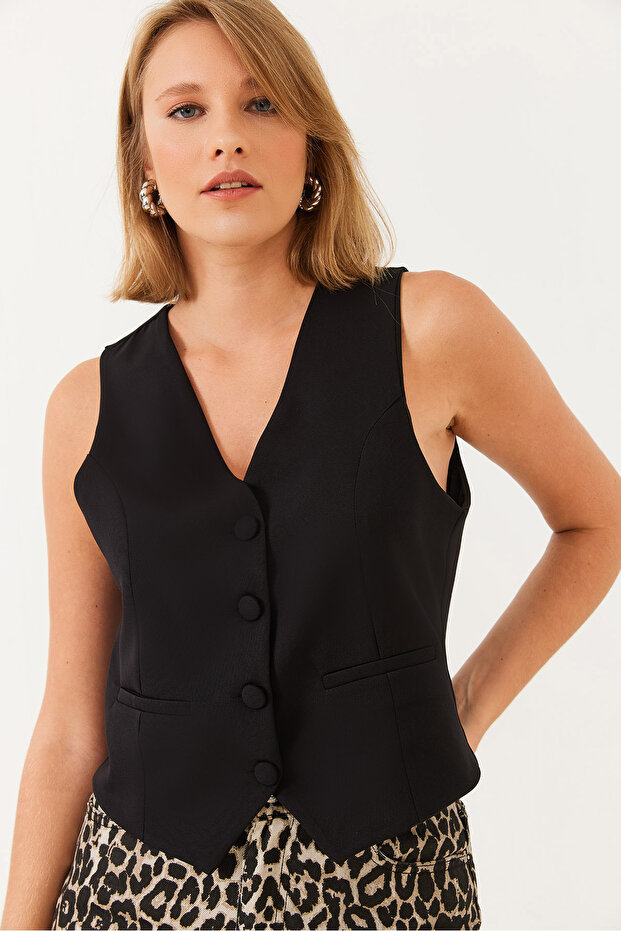 Women's Black Vest Mbms009 60501009