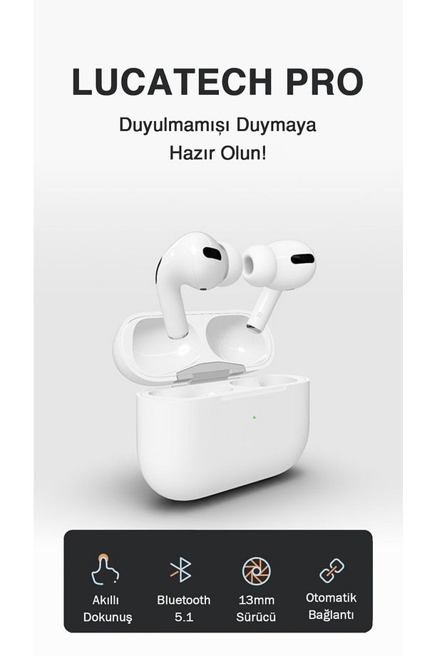 Samsung A33 / A54 / A73 / S23 / S24 / S22 / M30 / M53 / M62 Uyumlu Air Pro Bluetooth Kulaklık - 3