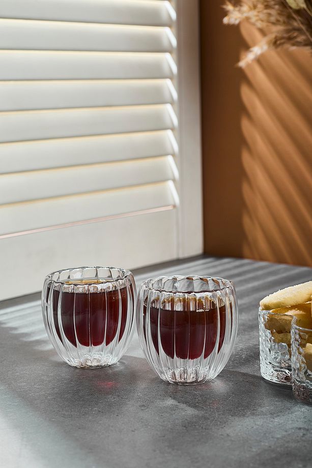 Stripe 2'li 80ml Çift Cidarlı Espress Cup - 1