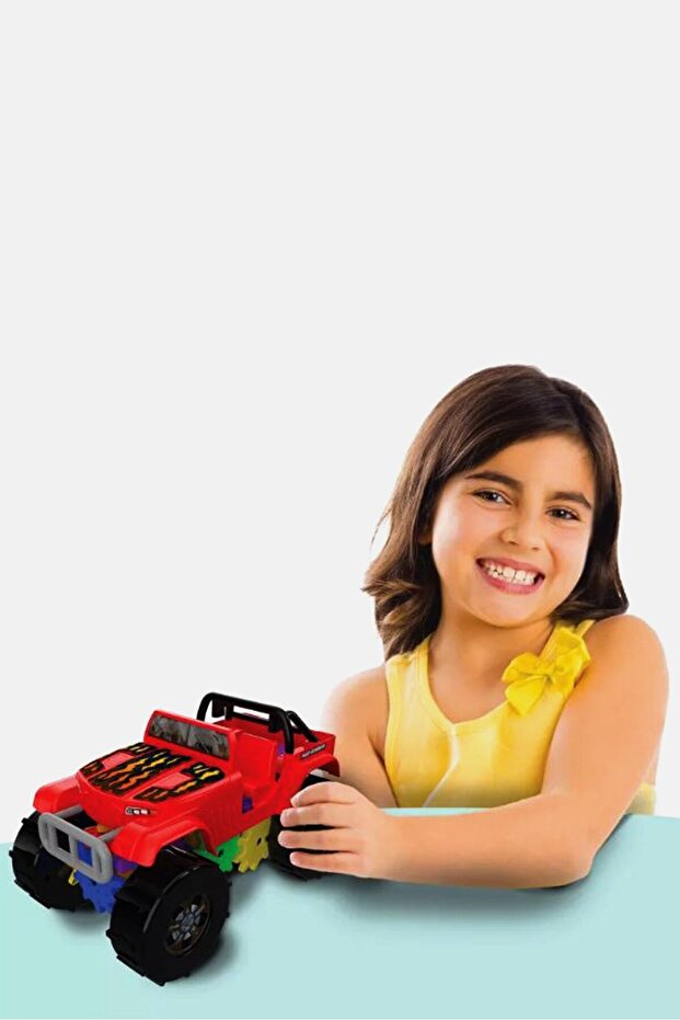 Techno Gears Mud Runner İnşaat Aracı, Kırmızı Kombo - 3