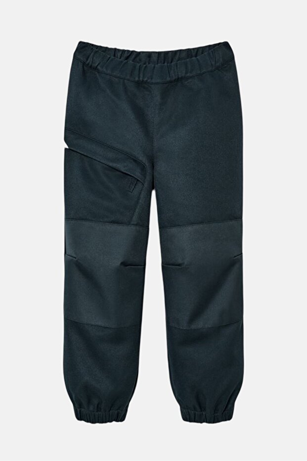 Kids Boy Solid Softshell Pants, Teal Blue - 3