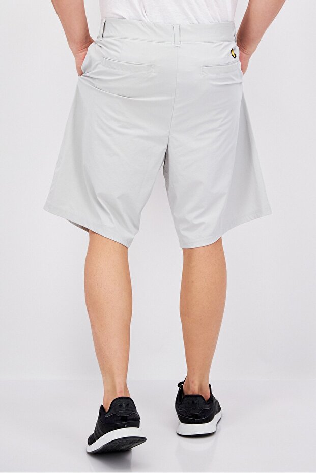 شورت رجالي سادة أساسي، رمادي فاتح - 4
