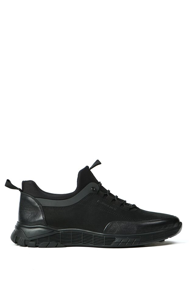 Lazne Genuine Leather Black Torje Men's Casual Shoes