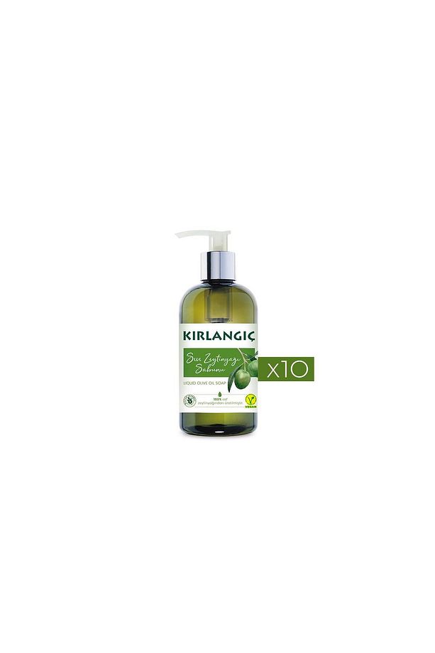 KIRLANGIÇ 400 ML ZEYTİNYAĞLI VEGAN SIVI SABUN * 10 ADET - 1