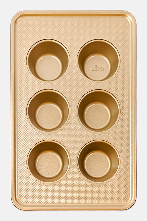 6 Cup Muffin Pan, Rose Gold