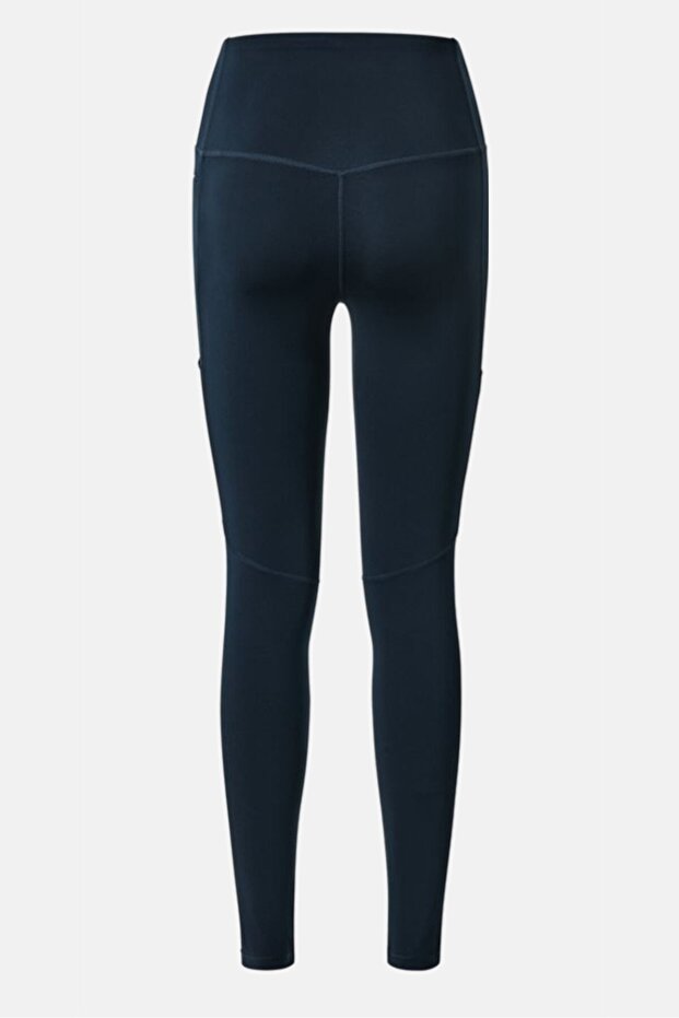 جوارب نسائية طويلة سادة، لون أزرق داكن - 3