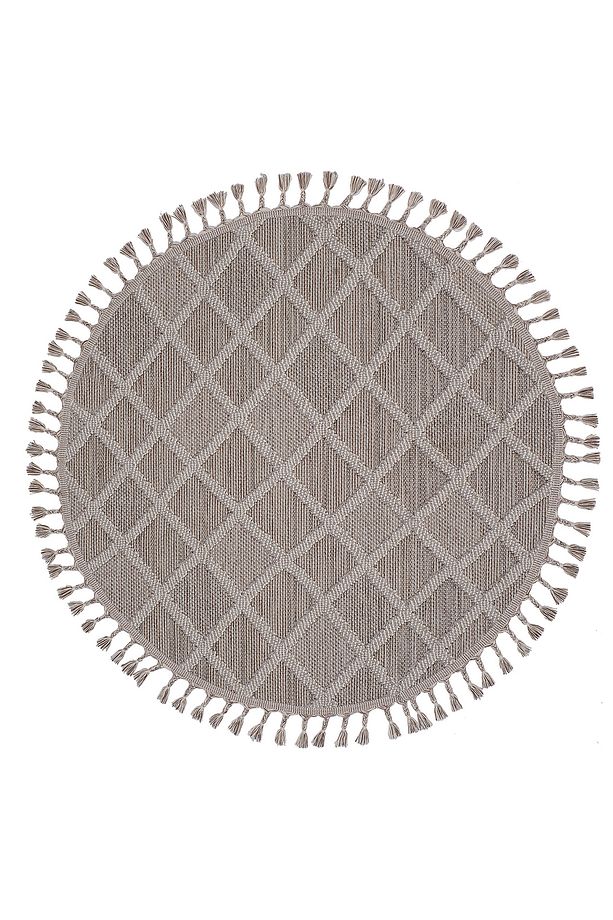 Konfor Beverly 2264 Yuvarlak Modern Dokuma Bukle Halı - 1