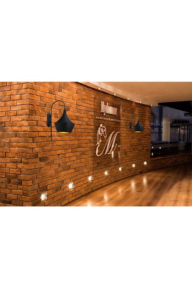 Bombeli Siyah Aplik Dekoratif Duvar Lamba Kafe Pastane Restoran Salon Fırın Için Otel Ofis Ev - 3