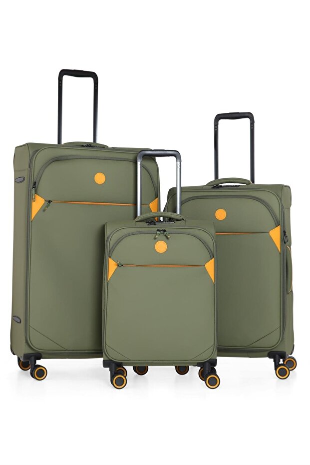 GM20077W Kumaş 3 Lü Valiz Seti - 1