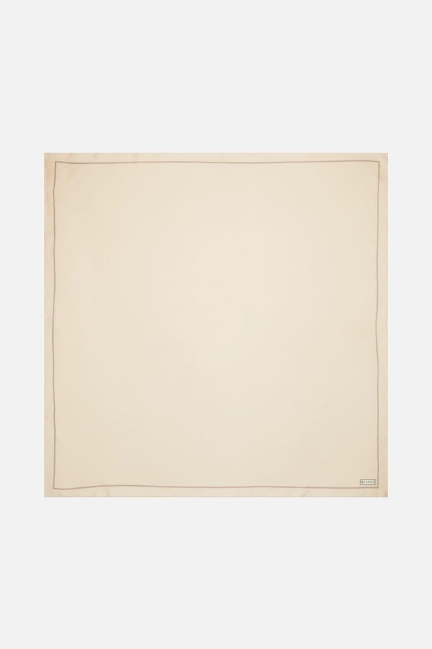 Plain Twill Silk Scarf - Ecru