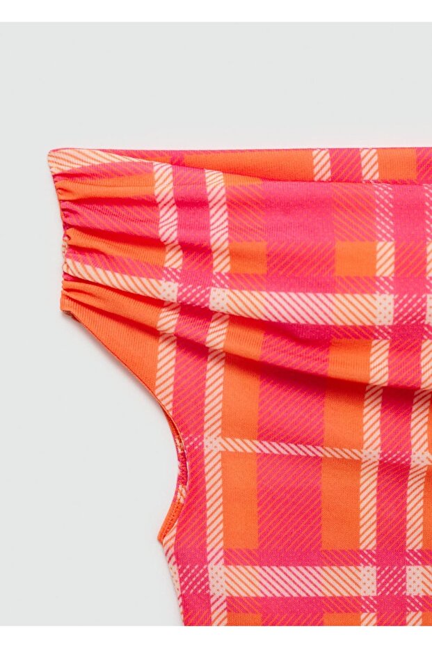 Gemusterte Bluse mit U-Boot-Ausschnitt - 6