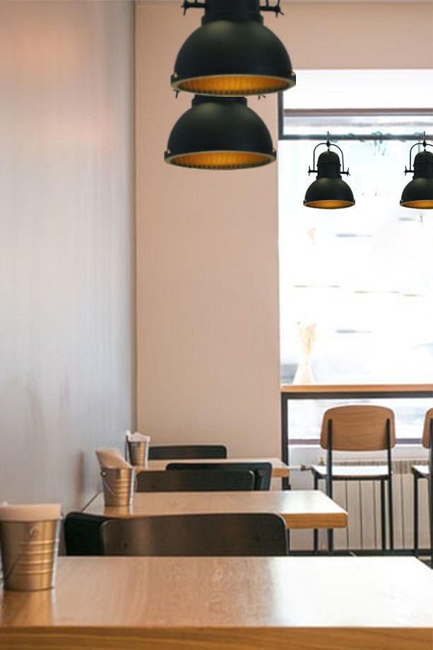 Kafes Siyah Tekli Avize Salon Cafe Restoran Butik Otel Kuaför Avizesi Lamba Sarkıt Aydınlatma - 5