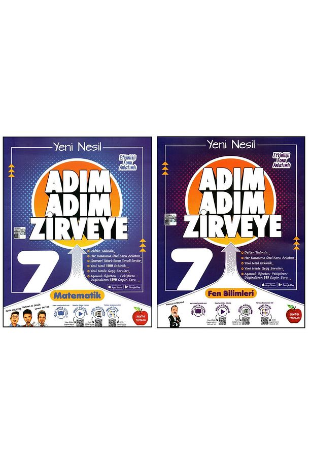 Newton 7. Sınıf Matematik Fen Bilimleri Adım Adım Zirveye Soru Bankası 2 Kitap - 1