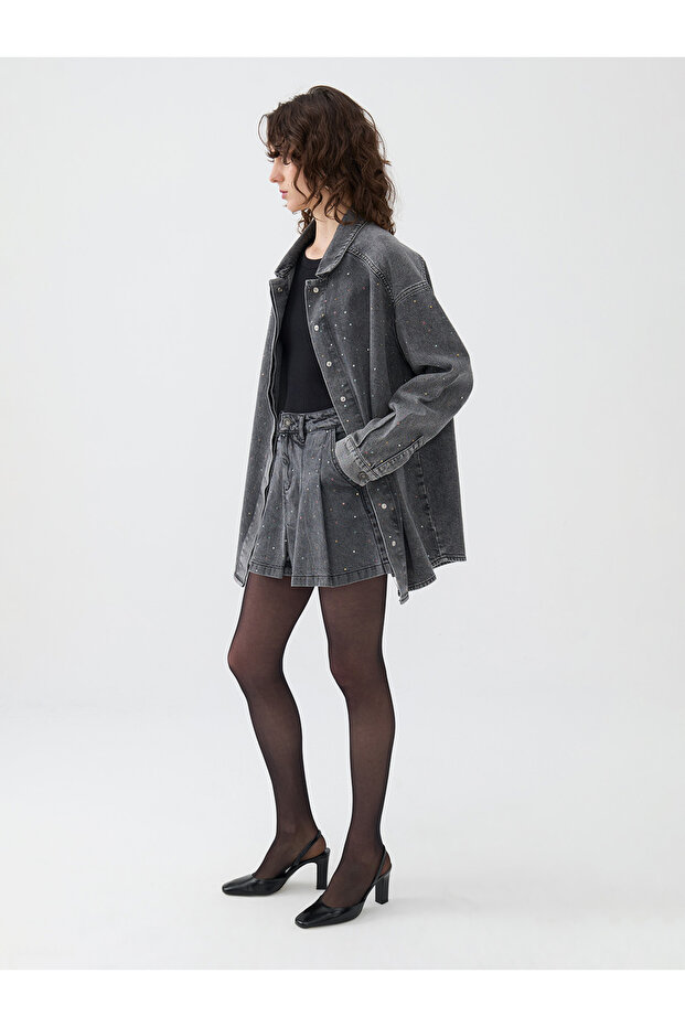 Pileli Mini Etek - 3