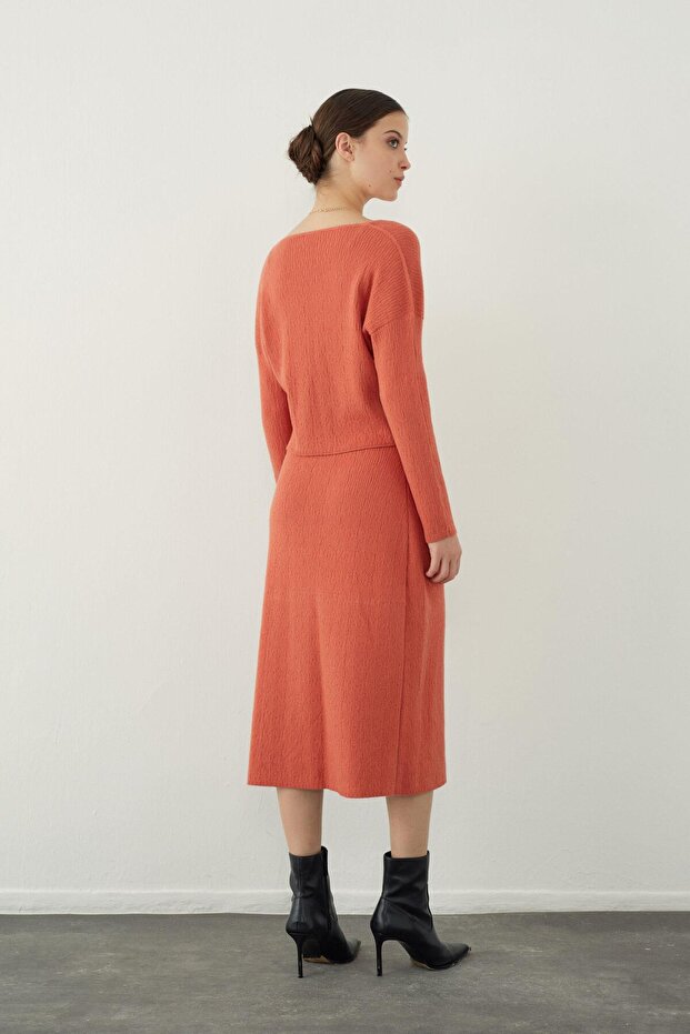 Pembe Oversize Yumuşak Dokulu Basic Triko Kazak - 5