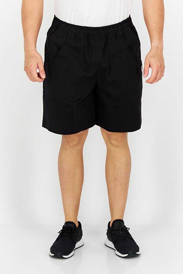 Men Sportswear Fit Brand Logo Training Shorts, Black