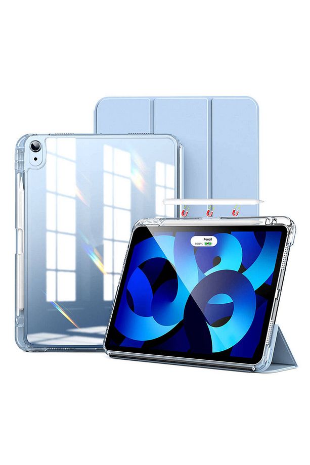 Apple iPad 10. Nesil 10.9 Kılıf Kalem Bölmeli Akrilik Şeffaf Ayrılabilir Case A2696 A2757 A2777 - 5