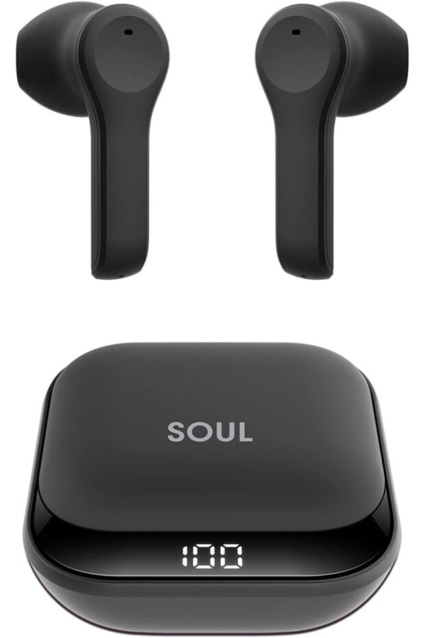 Soul 9 Pro Earbuds, 7H Talk Time, 100 hrs Standby, Compatible with Android/iOS/Harmony OS, Black