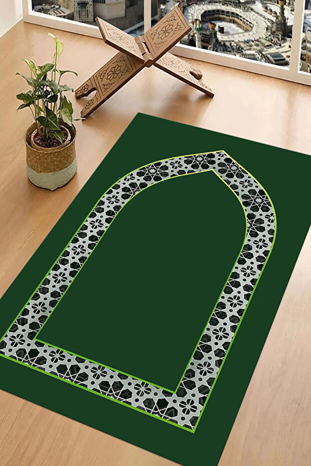Digital Printed Non-Slip Base Washable Gift Dowry Prayer Mat Prayer Rug
