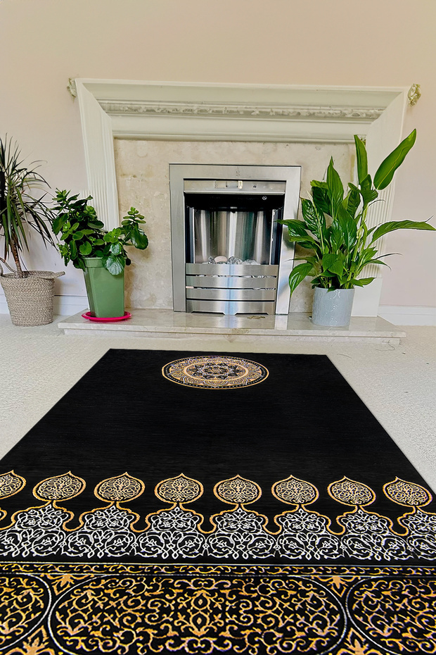 Digital Printed Non-Slip Base Washable Gift Dowry Prayer Mat Prayer Rug
