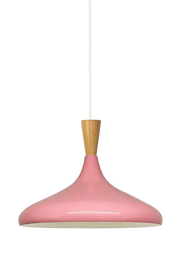 Pembe Ahşap Huni Tekli Avize Sarkıt Salon Mutfak Cafe Butik Lamba Aydınlatma Avizeler - 6