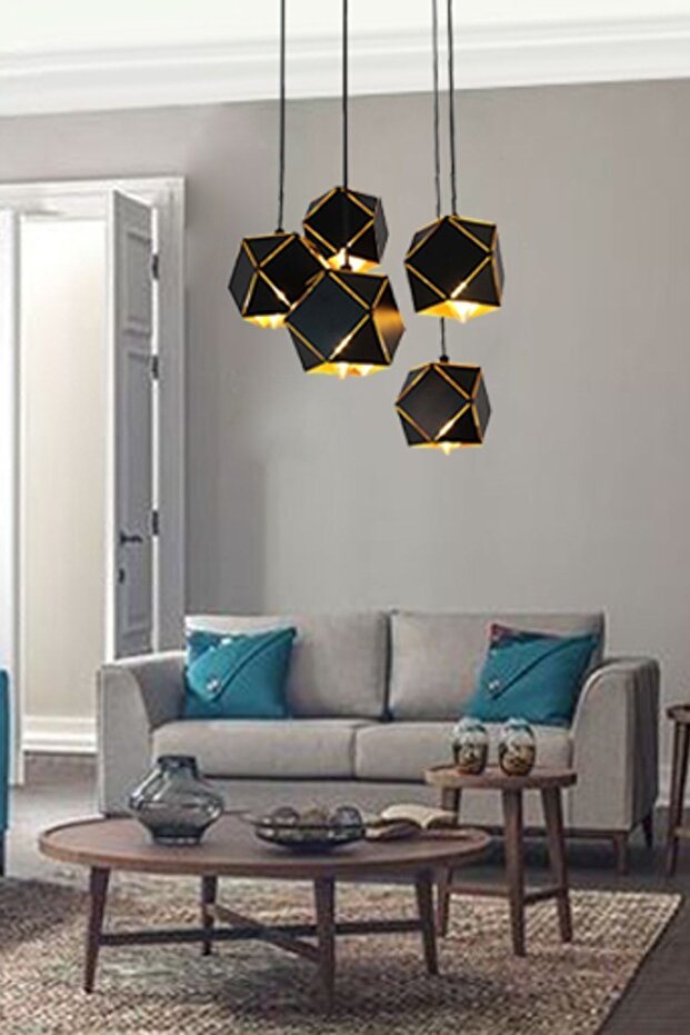 Uma Siyah Avize Beşli - 1