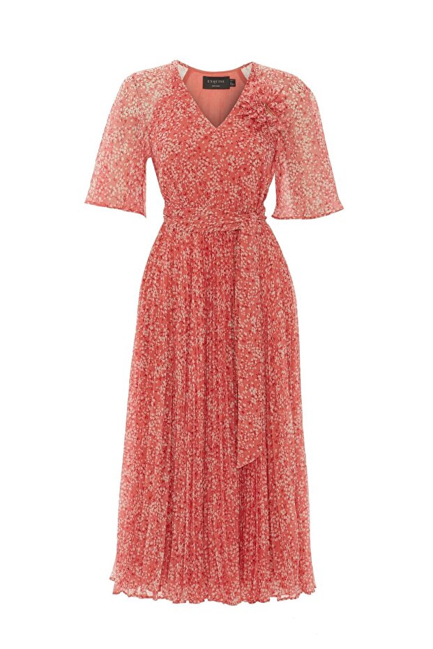 Pembe Kloş Elbise - 8