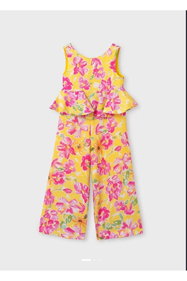 Abel&lula Girl's Printed Crepe Jumpsuit 5265