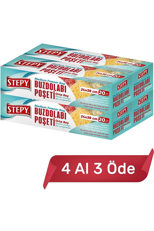 Buzdolabı Poşeti Orta Boy X 4 Adet - 1