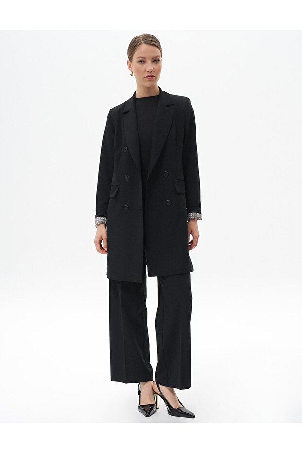 Basic Blazer Ceket Siyah - 2