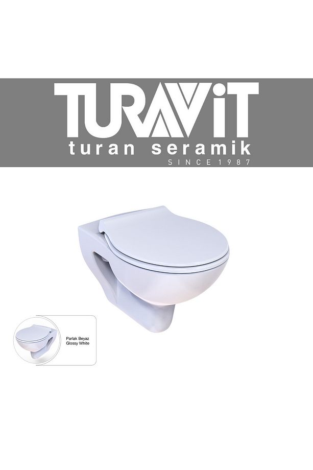 Pr3510 Pera Kanalsız Asma Klozet, Nkp Yavaş Kapak - 3