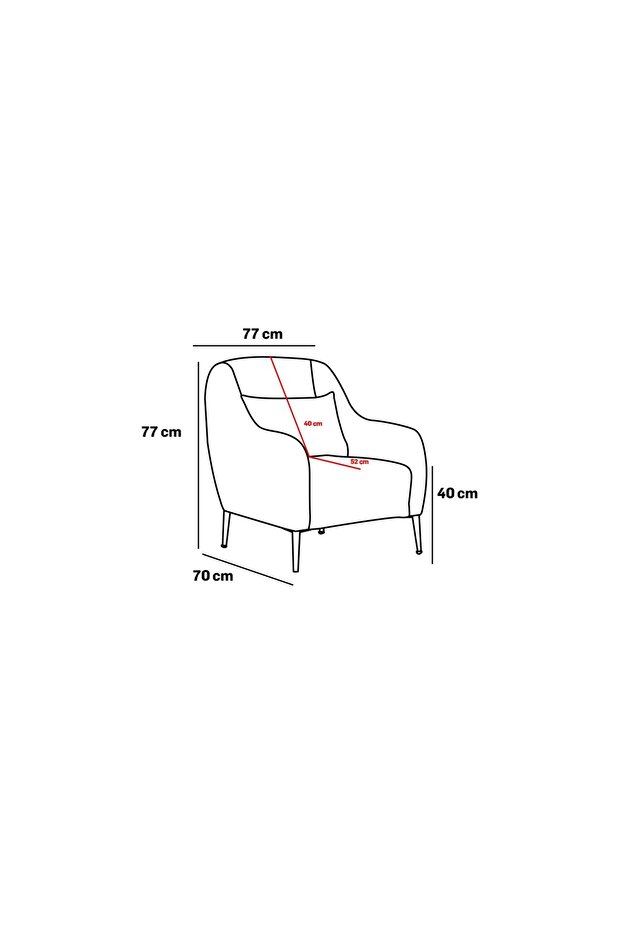 Simena Serisi Tekli Koltuk Gri - 7