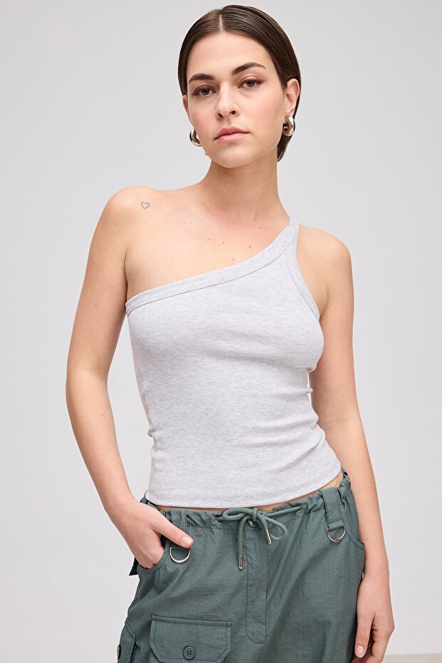 One shoulder basic top - 3
