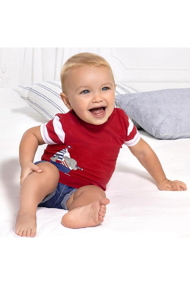 Baby Boy Denim Shorts T-Shirt Set of 2