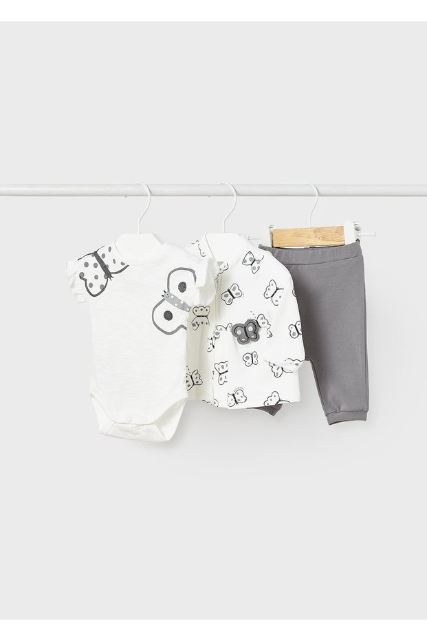 baby girl summer cardigan tights T-shirt 3 piece set 1810