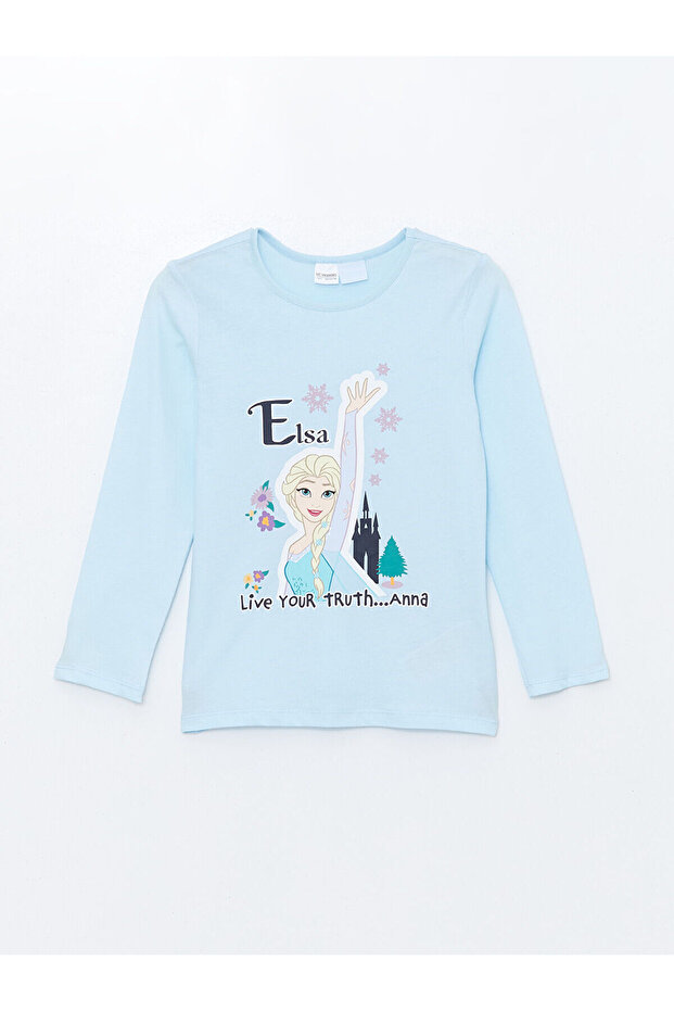 Lcwk Bisiklet Yaka Elsa Baskılı Kız Çocuk Pijama Takımı - 2