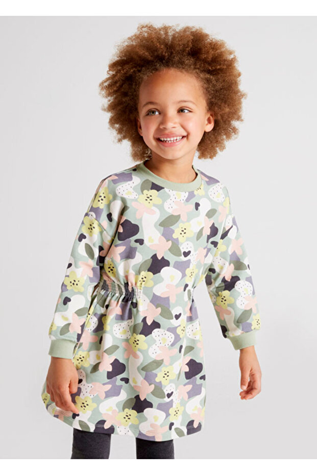 Girl's Pink Dress Printed 4974