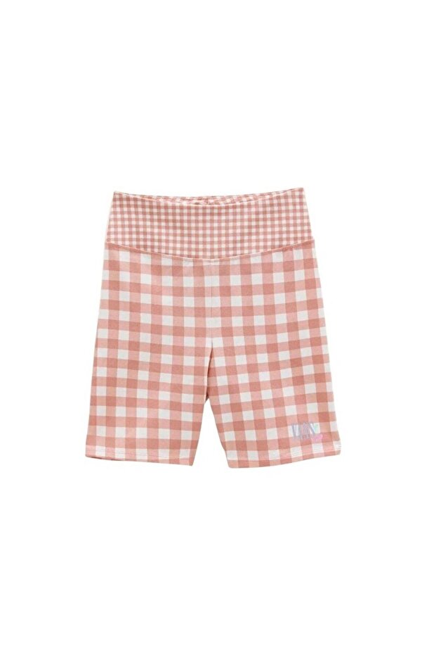 Mixed Up Gingham Pembe Şort Tayt - 1