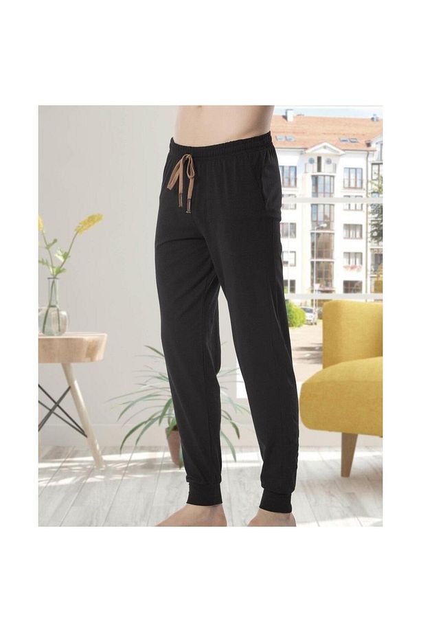 Ince Tek Alt Çok Rahat Bileği Lastikli Pamuk Pijama - 1
