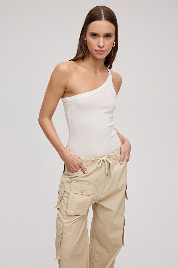 One shoulder basic top - 4