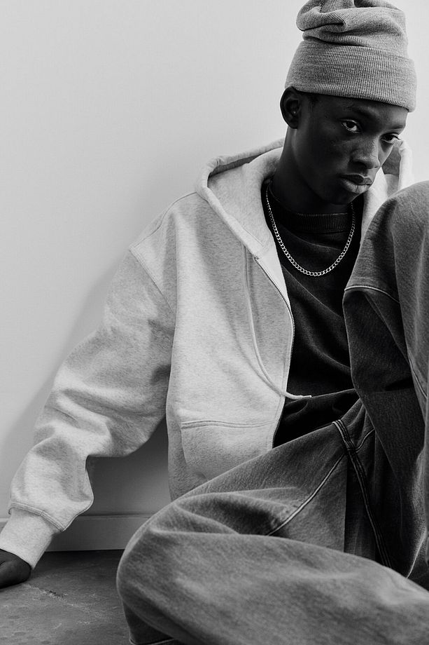 Oversized Fit Kapüşonlu ve Fermuarlı Üst - 3